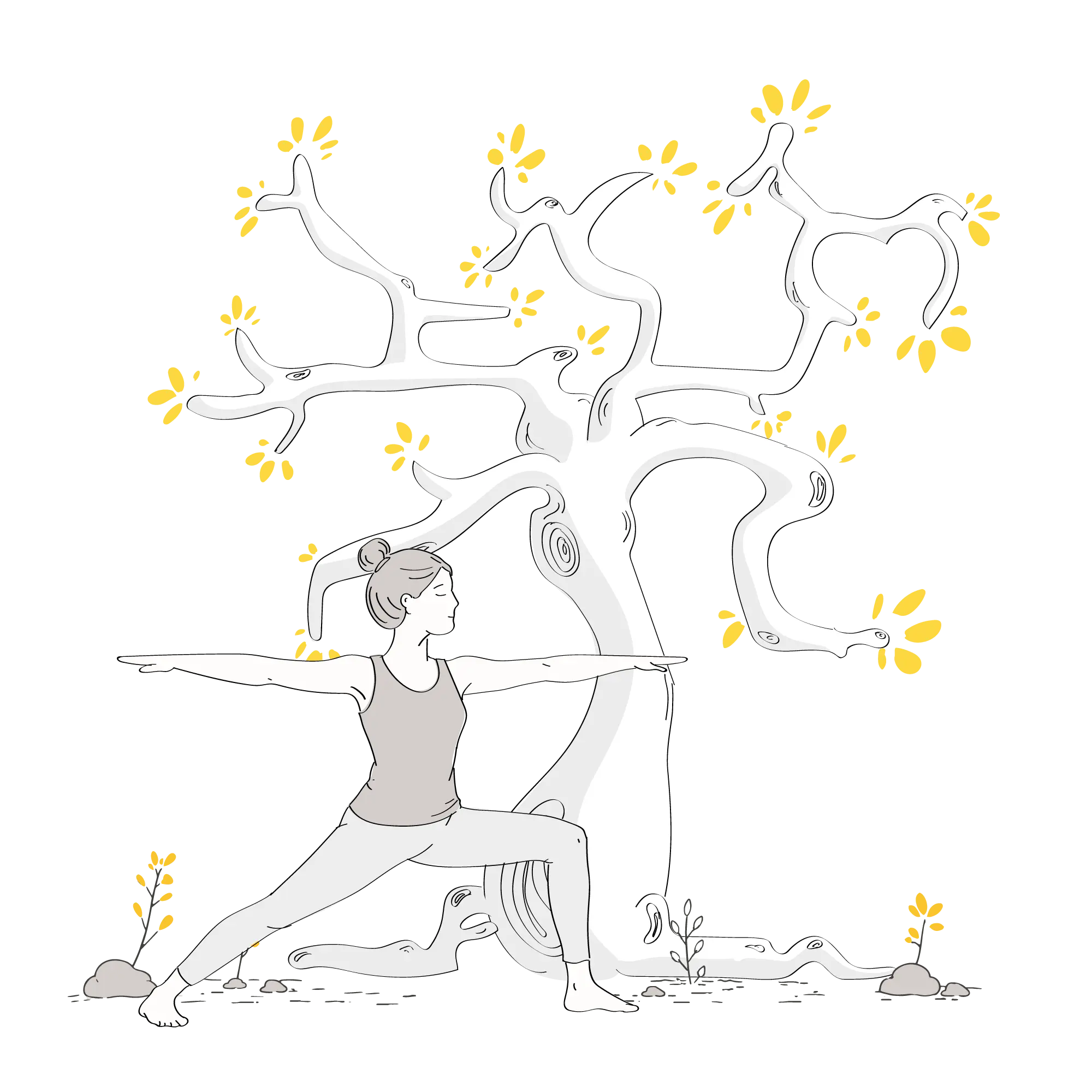 Illustration d'une personne pratiquant le Hatha Yoga