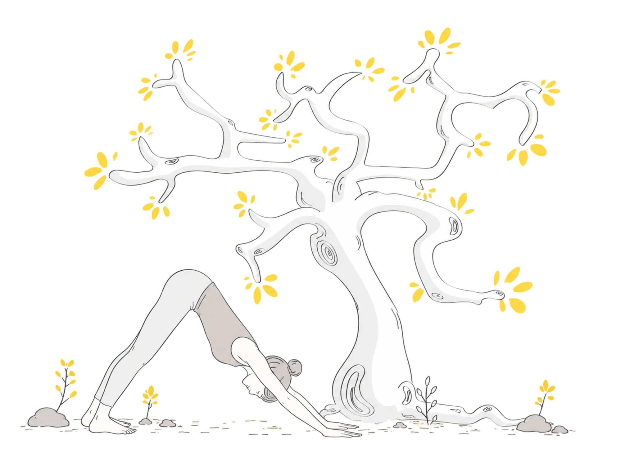 Illustration d'une personne pratiquant le Vinyasa Yoga